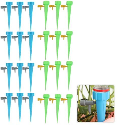 ZALHIN Set di Iirrigazione Automatica, 24 PCS Irrigazione a Goccia Automatica, per Vasi Regolabile, Sistema Irrigazione Automatica in Vaso, Piante, Fiori, Giardino, Piante d'appartamento