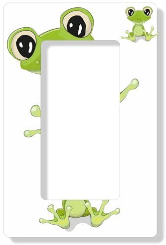 Tapetenschutz Martha von EDS-Werbemedien für Kinder Dekorrahmen Wandschutz Tapetenschoner Lichtschalter Acryl Schalter (2-fach Rahmen, Frosch Felix)