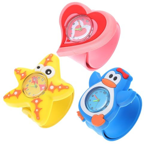 Holibanna 3st Zeichentrickuhr Für Kinder Spielzeug in Großen Mengen Kleinkinder Handgelenk Kinder-handgelenkleine Mädchenuhr Spielzeug Für Kinder Schüttgut Kinder Schießen Student Kieselgel