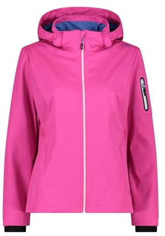 CMP Softshelljacke für Damen mit Abnehmbarer Kapuze, Softshelljacke für Damen, Fuchsia, S, 39A5016