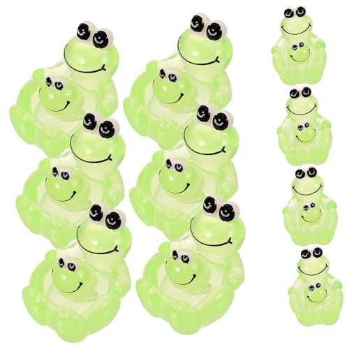 BESPORTBLE 10stücke Harz Frosch Verzierungen Flatback Charms Für Diy Handyanhänger Kleine Froschfigur Anhänger Zur Schmuckherstellung