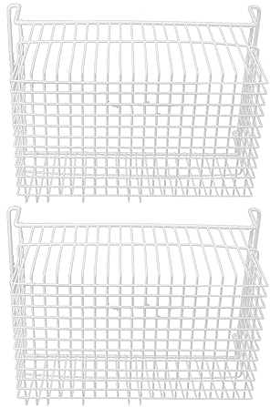 Bac de Rangement pour Congélateur Coffre, Panier de Congélateur Coffre à Revêtement PE de Grande capacité 2 Pièces Charge Forte pour Garde-manger (Generic790g43ih1o-12)