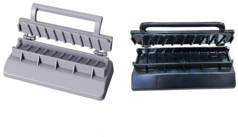 Tlilyy Prensa grande para hacer kebabs, molde manual de plástico para brochetas, brochetas para barbacoa, fácil de instalar, fácil de usar, negro y gris