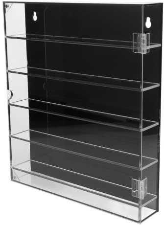 ABOOFAN Modellauto Vitrine Acryl, 5 Ebenen Display Box 30cm | Transparente Acryl Vitrine, Staubschutz Display, Tisch Wand Montage, Modellauto Sammlung, Spielzeug Aufbewahrung