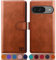 SUANPOT [RFID Schutz für Google Pixel 9 5G/Google Pixel 9 Pro 6.3 Hülle PU Leder Handyhülle Lederhülle Klapphülle Kartenfach Flip Cover für Pixel9 Handy hülle Leather Wallet Phone Case Hellbraun