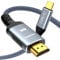 SNOWKIDS USB C to HDMI Cable 4K @ 60Hz [Thunderbolt 3/4 Compatible] USB Type C to HDMI 4K UHD Cable [Aluminium & Nylon] for iPhone 15 Pro Max Samsung S23 MacBook iPad Pro/Air, iMac 0.5 m