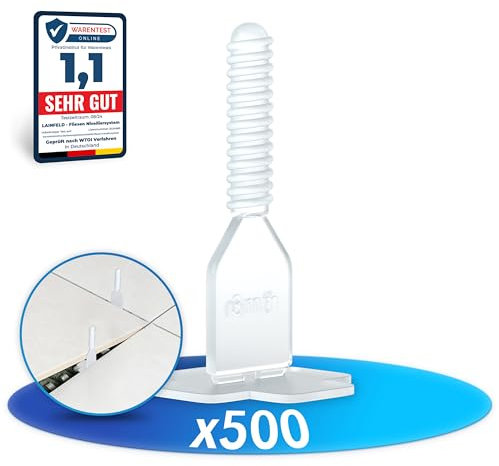 LAINFELD Fliesen Nivelliersystem | 3mm Fugenbreite | Abstandshalter zum Fliesen Legen | Fliesenverlegehilfe Fliesenleger Werkzeug Fliesenkreuz 3 mm