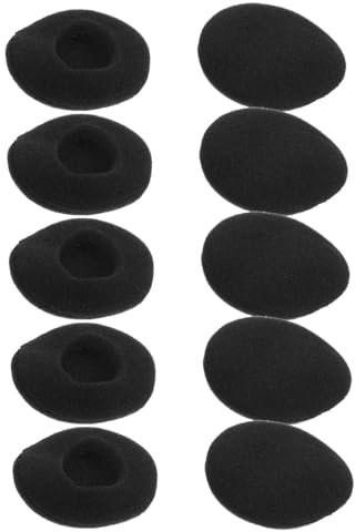 DOITOOL Fundas De Auriculares 40Mm 10 Piezas Almohadillas De Espuma Suave Compatibles con La Mayoría De Auriculares para Sustitución Y Mejora De Graves Negro