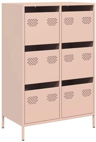 vidaXL Highboard Rosa 68x39x101,5 cm Stahl