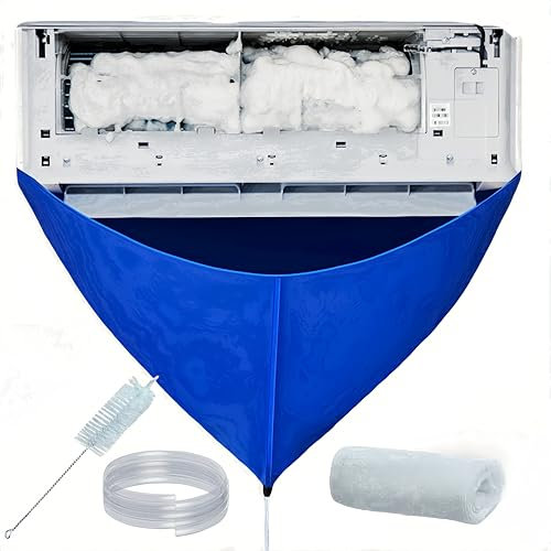 Sacchetto Di Lavaggio per Pulizia Del Condizionatore D'aria, Kit Di Pulizia Per Condizionatori D'aria,Kit Di Copertura Per Pulizia Condizionatore Split,con Tubo,Spazzole