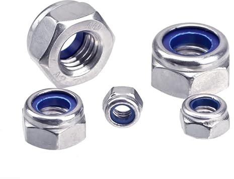 Linksgewinde Feingewinde Nylon-Kontermutter 304 Edelstahl Sechskant Sechskant-Kontermutter M5 M6 M8 M10 M12 M14 M16 M20 Rutschfeste Mutter(M18-1.5 Right(5pcs))