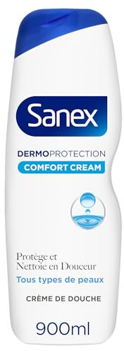 SANEX - Gel Douche Crème DermoProtection - Tous Types de Peaux - 900ml