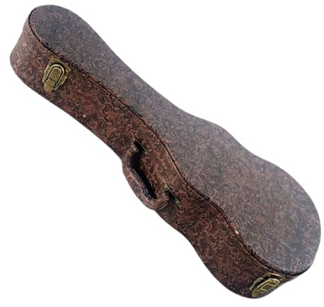 Luwecf Ukulele Hard Case mit Tragetasche für Bühnenauftritte, Brown 23inch