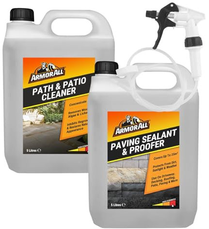 Armor All Path and Patio Cleaner 5L Concentrate - Paving sealant and Proofer 5L - 1 x Long Hose Trigger