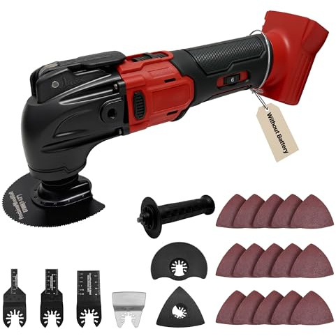 Milwaukee - Utensile multifunzione oscillante per batteria da 18 V, strumento di rettifica multiuso, angolo di oscillazione di 4°, 6 velocità variabili, design a lama rapida con 22 accessori per
