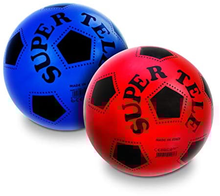 Mondo Toys - Pallone da Calcio SUPERTELE - per bambina/bambino - colore rosso/bianco/giallo/blu - 04204