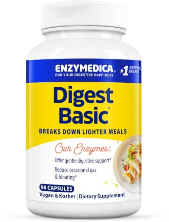 Enzymedica Digest Basic - Helps Gas & Bloating - 90 Caps
