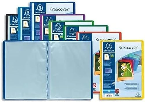 EXACOMPTA Protège document personnalisable PP Kreacover 80 vues Coloris Aléatoire