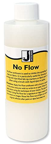 Jacquard No Flow Medium, Anti-Bleed Treatment to Inhibit Dye Spreading, Create Sharp Lines on Fabric for Silk Painting or Textile Art, 250ml Bottle