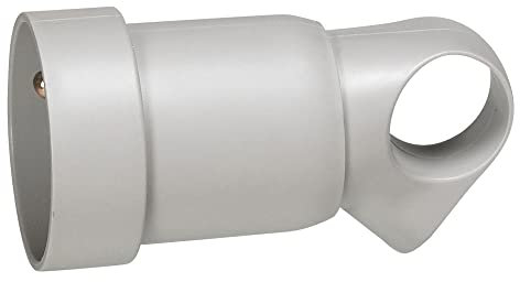 Legrand - Fiche femelle avec terre plastique - avec anneau - gris