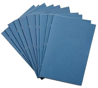 Rhino A4 Exercise Books, 7mm Squared, 80-Page / 50-Pack, Light Blue | Notebooks with Small-Squared Paper, Ideal for Maths Lessons - Perfect for Calculations, Plotting Charts & Technical Drawing