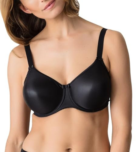Prima Donna Satin Moulded Underwired Bra, Black, 36C