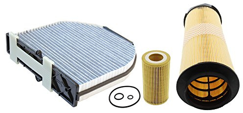 MAPCO 68885 Filtersatz Ölfilter Luftfilter Aktivkohlefilter, Innenraumfilter | Kompatibel mit: MERCEDES-BENZ C-CLASS, C-CLASS T-Model