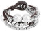 Uno de 50 Damen-Armband Leder Metal Mix Silber Poliert PUL0578MT