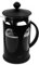 6 Cup Cafetiere 800ml / 0.8ltr, Black Plastic Body with Glass Insert