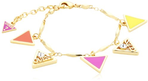 Guess Damen Armband Iconically Edelstahl Emaille vergoldet buntes 17 cm UBB71325