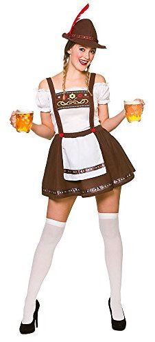 Adult Womens Bavarian Beer Maid Fancy Dress Costume - Large (UK 18-20)