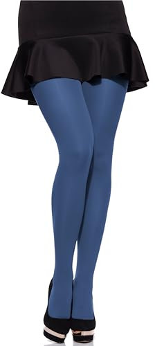 Merry Style Collants Microfibre pour Femmes, Collants Élastiques et Opaques Grandes Tailles MS 162 60 DEN (Cobalt, XXXL)