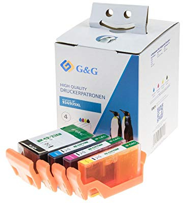 G&G Druckerpatronen kompatibel mit HP 934XL / 935XL Cyan, Magenta, Gelb, Schwarz