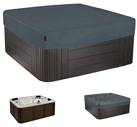 Whirlpool Outdoor Abdeckung, Rechteckige Pool Cover, Winterabdeckplane Poolabdeckung, Grau, 230x230x25H cm