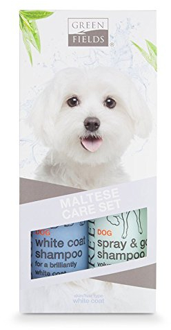 Greenfields Hundeshampoo Geschenk Set für Malteser (weißes Fell) Malteser Care Set 250 ml (2er Pack)