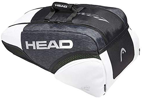 HEAD Taschen Djokovic 9R Supercombi Black White One Size