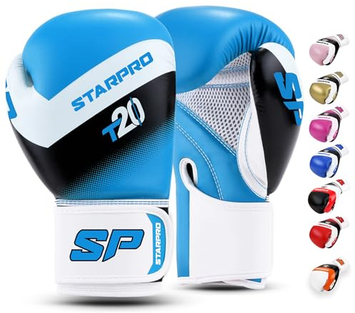Starpro Boxhandschuhe Damen & Männer - 8oz 10oz 12oz 14oz & 16 oz | Boxhandschuh mit spritzgegossener Schaumpolsterung, breitem Klettverschluss und Hydra-Flow-Mesh für intensive Runden.