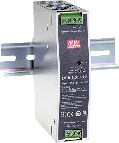 DC/DC Converter for Rail (DIN) Mean Well DDR-120A-24 24V/DC 4.2A 100.8W 1 x