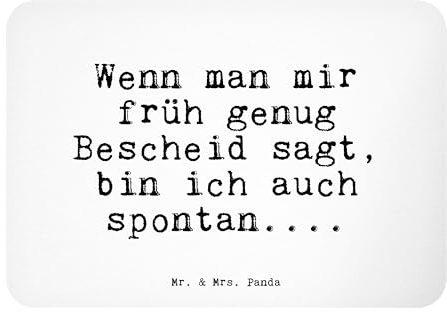 Mr. & Mrs. Panda Magnet Wenn Man Mir früh... - Geschenk, Spruch, Notiz Magnet, Sprüche, Freundin, Pinnwandmagnet, Souvenir Magnet, Zitate,
