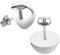 NKlaus Silber Paar 12mm Ohrstecker 925 Sterlingsilber Halbkugel Damen Stecker Ohrringen 9118