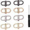 ENCO 8 Stück Verstellbare Metallschnallen Tasche Kette Clip, mit einem Schraubendreher, Verkürzung der Metallkette, Winzige Kettenglieder für Umhängetaschen(Vier Farben)