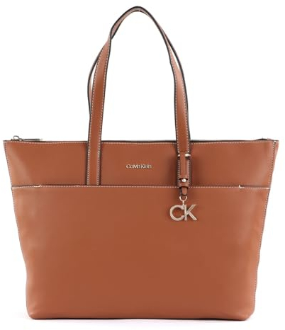Calvin Klein Damen CK Must Shopper LG mit Einschubtasche, Cognac