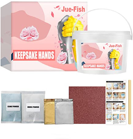 TiSkying Handabdruck Set für Paare, Andenken Hands Casting Kit Gips-Handformguss-Kit Handform-Set Hand haltendes Handwerk für Paare Hochzeitstag Familie und Kinder, Weiß