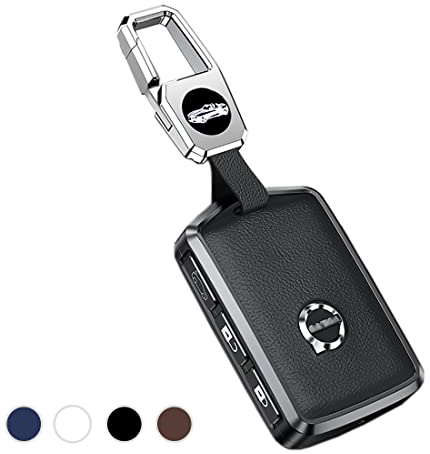 HIZH Schlüsselhülle für Volvo XC40 XC60 XC70 XC90 C30 S60 S80 S90 V60 V70 V90 Autoschlüssel Hülle Leichtes Synthetisches Metall Schlüsselanhänger Schlüsselhülle Cover,Schwarz