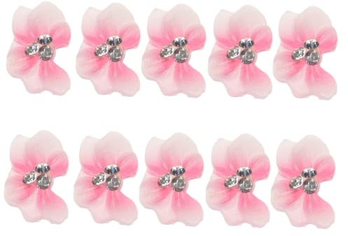 FOMIYES 10pcs Nail Art Accessories Acrylic Manicure Accessories Flowers Decor Cherry Decorations Flower Shape Nail Studs Pearl Trim Rose Nail Art Resin Bow Tie Pink Xiangyun