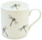 ROCK THE HOME Dragonflies Small 10 fl oz, 295 ml Straight Sided Mug, White Fine English Bone China Cup, Made & Hand Decorated in England, Dishwasher & Microwave Safe, for Coffee Tea Latte Americano