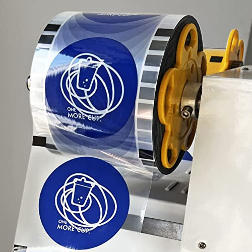 Tassenversiegelungsfolie Bubble Tea Cup Versiegelungsfolie mit 2000 Stück Pro Rolle Papier- und Plastikbecher Sealer Folie Speziell für Milchteeladen