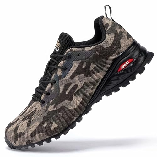Kricely Zapatillas de Trail Running Hombre Outdoor Antideslizantes Transpirables Zapatos de Senderismo Zapatillas Trekking Tenis Calzado Deporte Ligero Casuales Sneakers Camuflaje 48