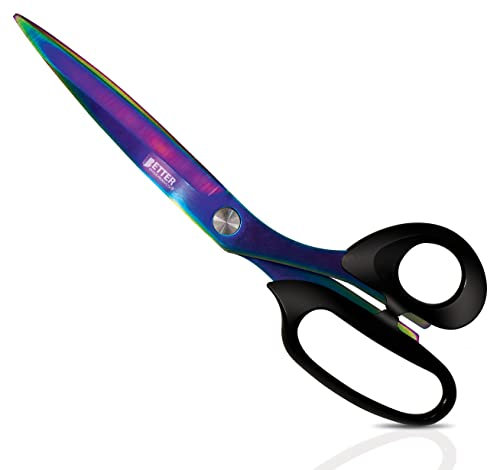 Better Office Products Extra lange professionelle Schneiderschere, Edelstahl-Nähschere mit schillernden Klingen, 26 cm, Lederschneiden, von Extra Lange