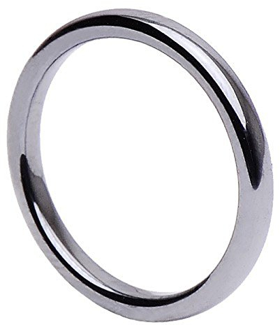 Dünner Ring aus Hämatit 3mm breit rund grau dunkelgrau schmal schlicht Steinring, Ringgröße:Innenumfang 59mm ~ Ø18.8mm
